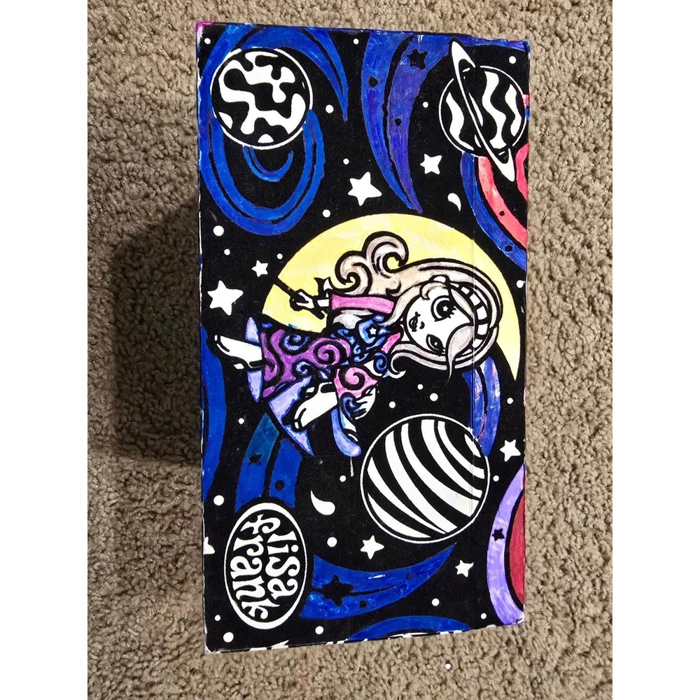 Vintage Lisa Frank Zorbit Space Girl Cardboard Trinket Box Celestial Y2K Decor - Picture 7 of 9